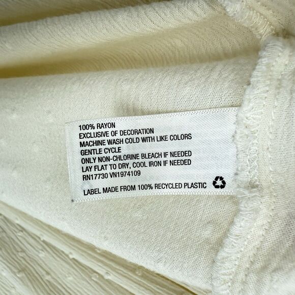 Knox Rose Clip Swiss Dot Ruffle Flared Sleeve Tiered Maxi Dress Ivory Size L - Picture 14 of 16